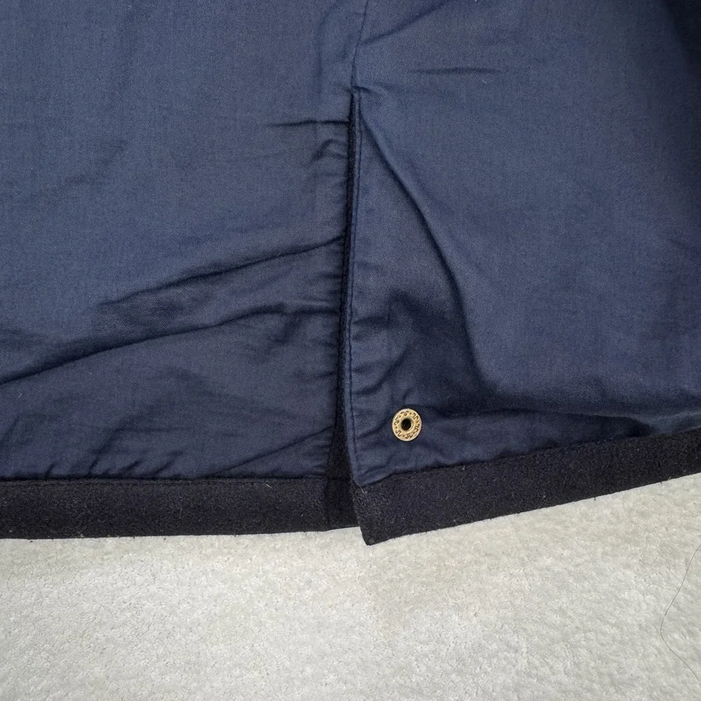 VTG Polo Ralph Lauren Wool Coat Men‎ L Black Pea Coat Full Zip Lined Snap Vent